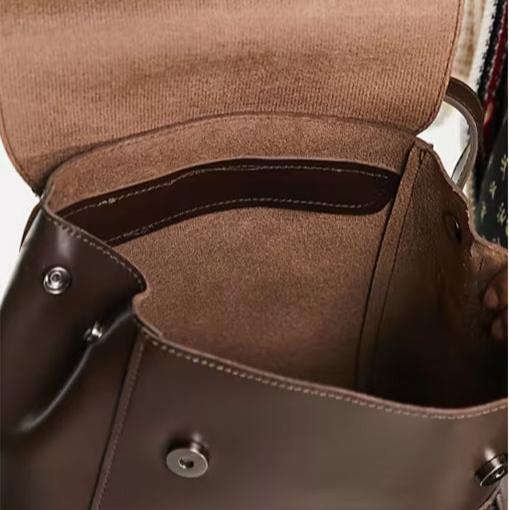 Claudia Canova two pocket backpack in chocolate