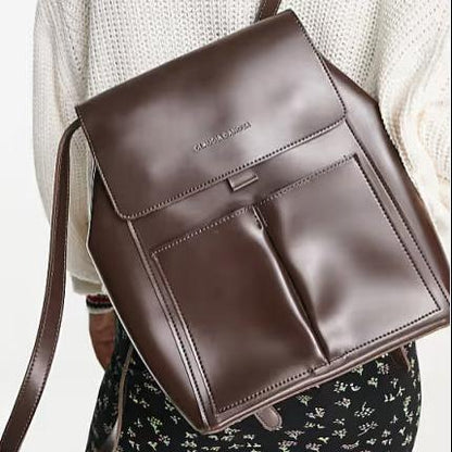 Claudia Canova two pocket backpack in chocolate