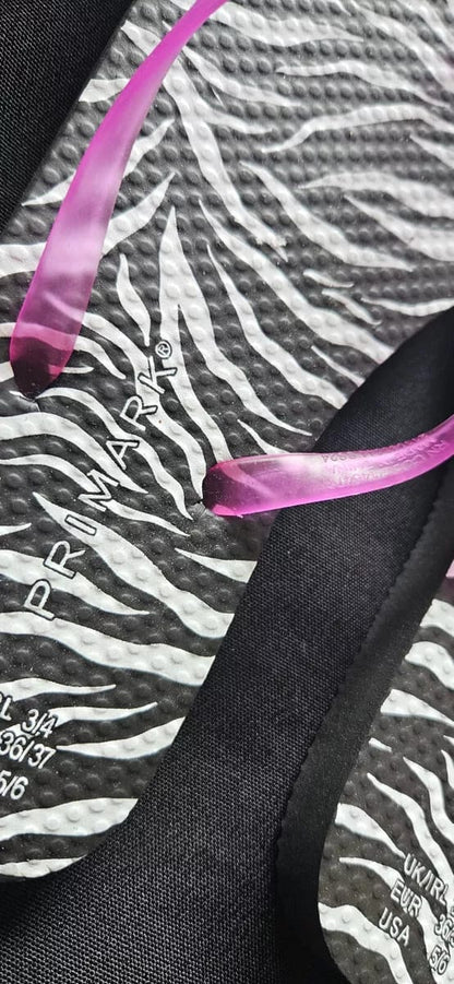 Primark Zebra Print Flip-Flops (IMPORTED)