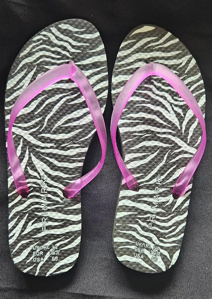 Primark Zebra Print Flip-Flops (IMPORTED) - Bazla Closet