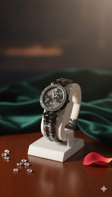 beautiful black premium quality female watch