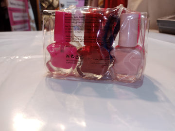 Set of 5 Mini Nail Polishes in Clear Plastic Wrap