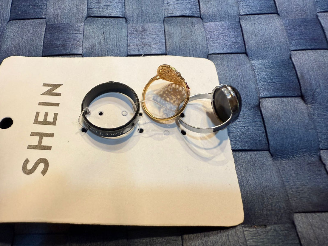 SHEIN Imported Fashion Jewelry Set - 3 Stylish Rings