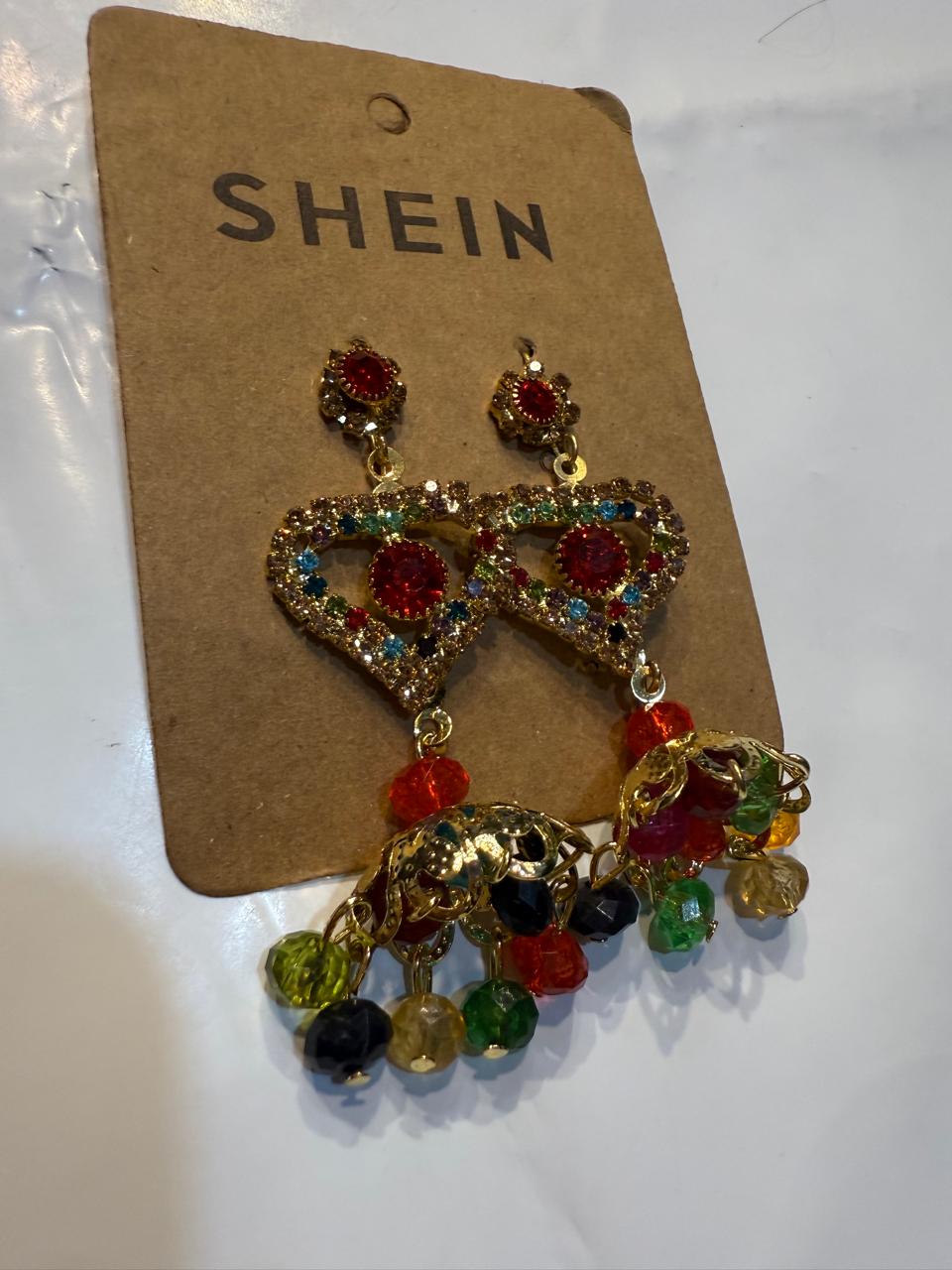 SHEIN Imported Vibrant Decorative Earrings - Colorful Dangling Design