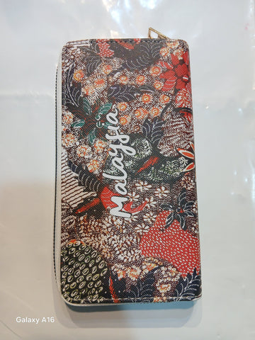 Fabulous Floral Pattern Wallet with Zipper - Multi-Color